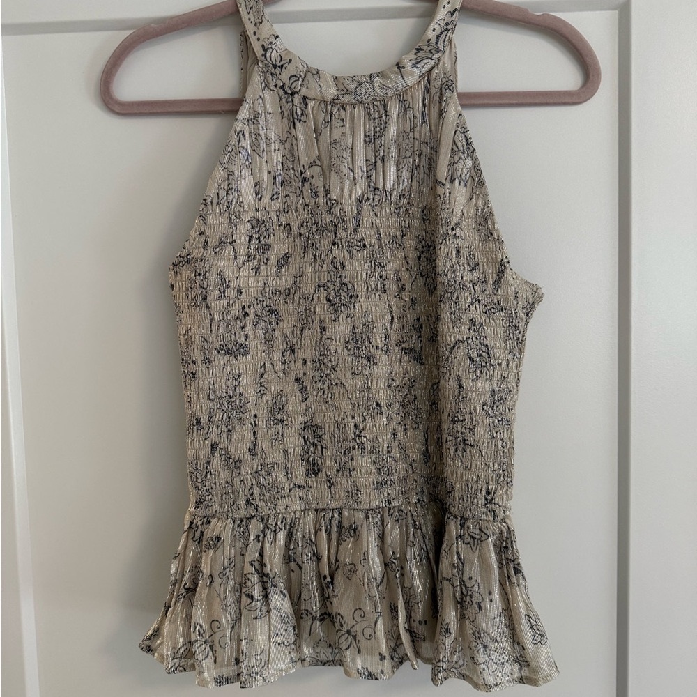 Love the Label smocked tank with flare at bottom